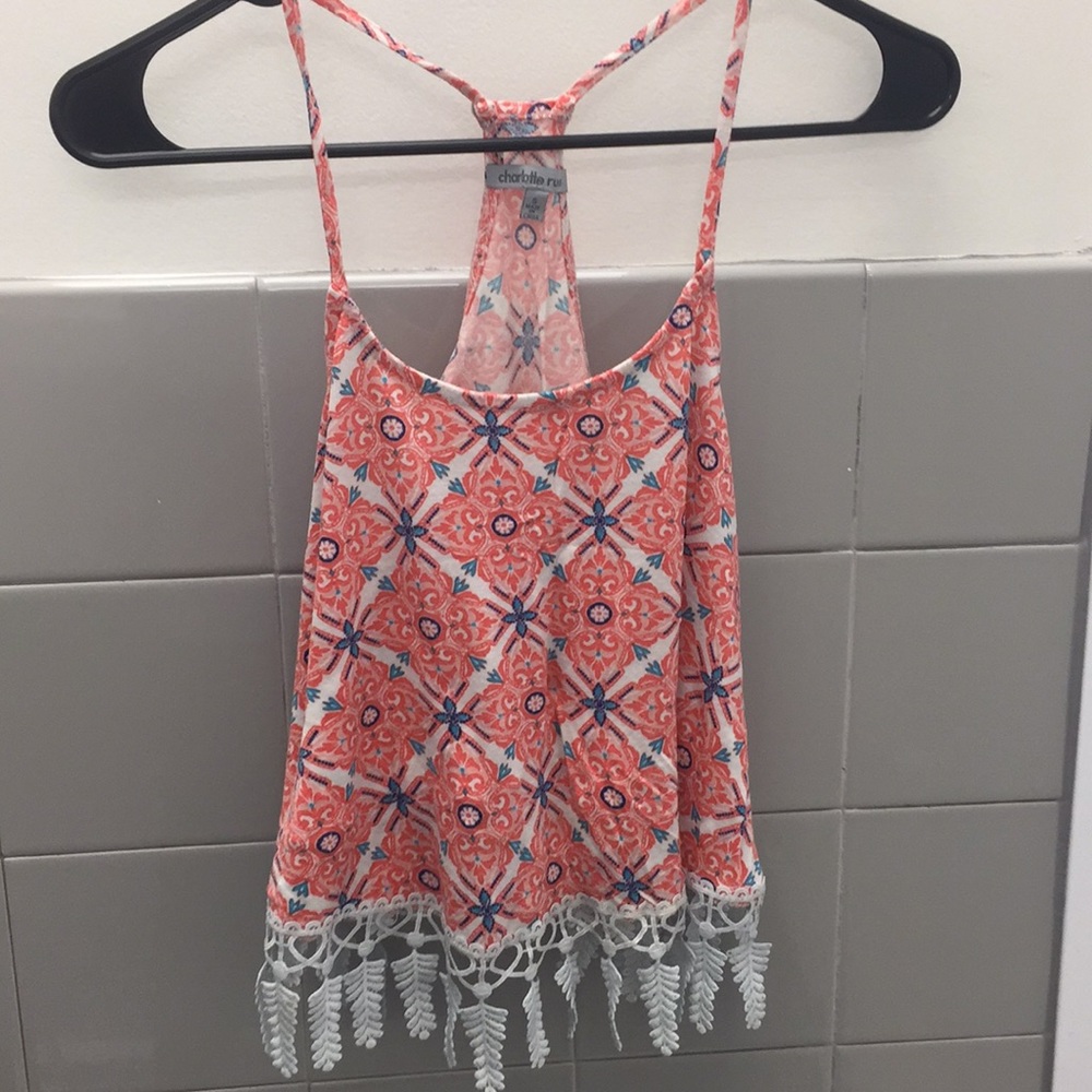 Pink patterned top